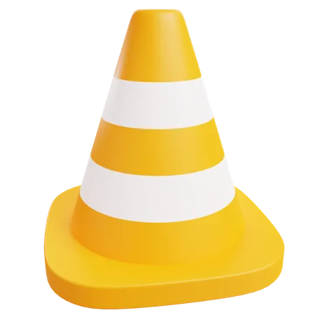 3 D Traffic Cone With Isolated Background 3D Icon