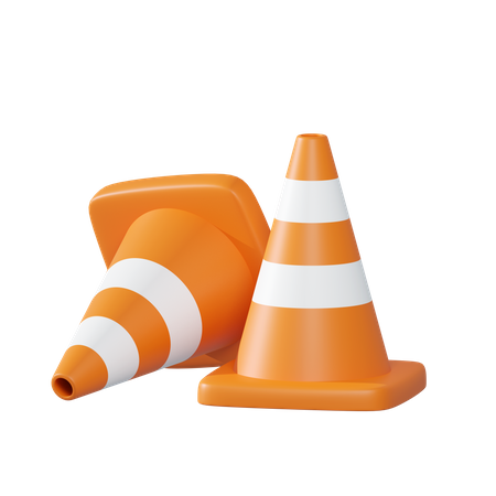 Traffic construction cone  3D Icon