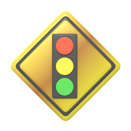 Traffic Control Lights Sign  3D Icon