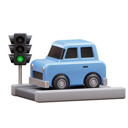 Traffic Green Light  3D Icon
