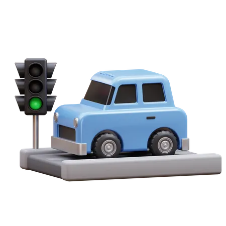 Traffic Green Light  3D Icon