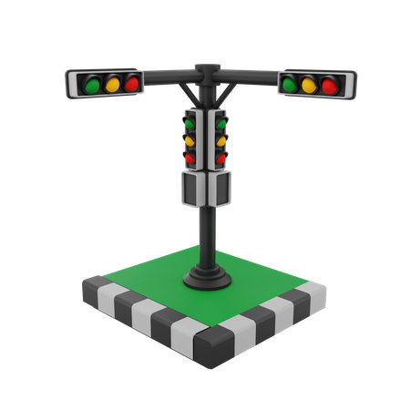 Traffic Light 3D Illustration