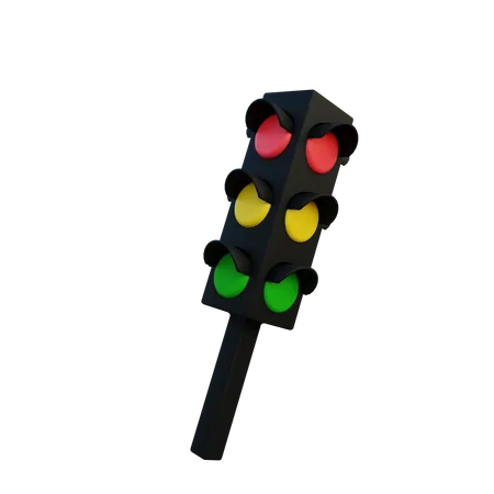 3 D Illustration Simple Object Traffic Lamp 3D Illustration