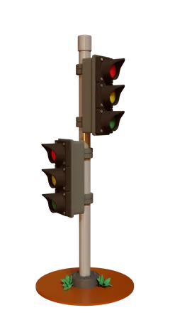 3 D Traffic Light Icon 3D Illustration