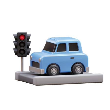 Traffic Red Light  3D Icon