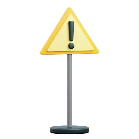 3 D Traffic Sign With Transparent Background 3D Icon