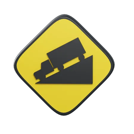 Traffic Sign Hill  3D Illustration