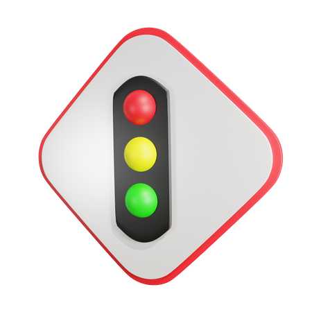 Traffic Signal Ahead  3D Icon