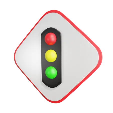 Traffic Signal Ahead  3D Icon