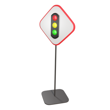 Traffic Signal Ahead  3D Icon
