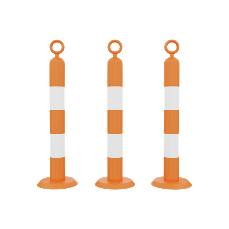 Traffic stick cone  3D Illustration