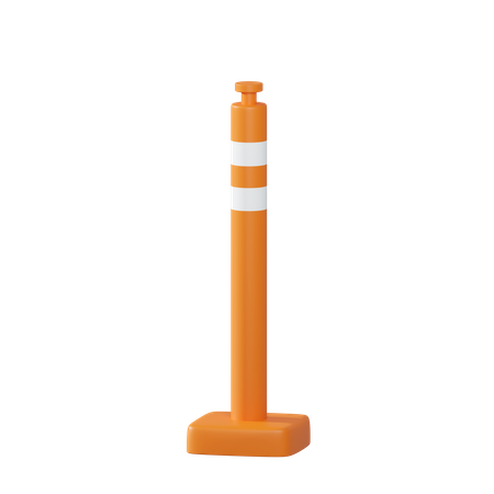 Traffic stick cone  3D Illustration