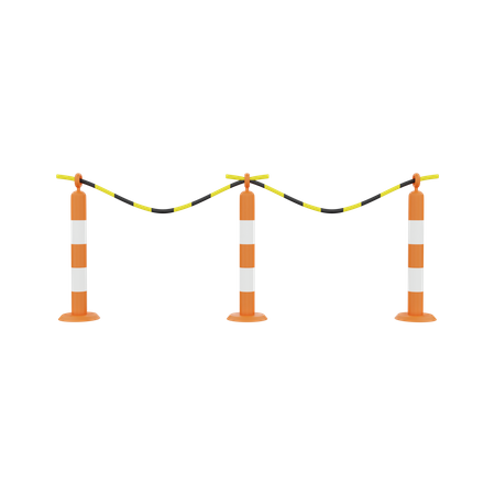Traffic stick cone 3D Illustration