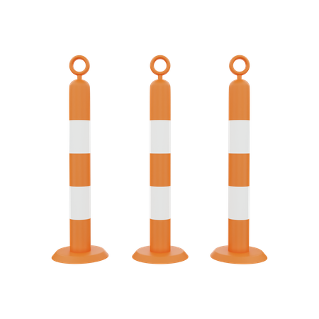 Traffic stick cone 3D Illustration