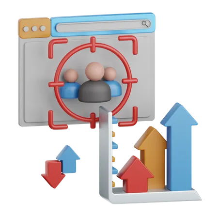 Trafic du site Web  3D Icon