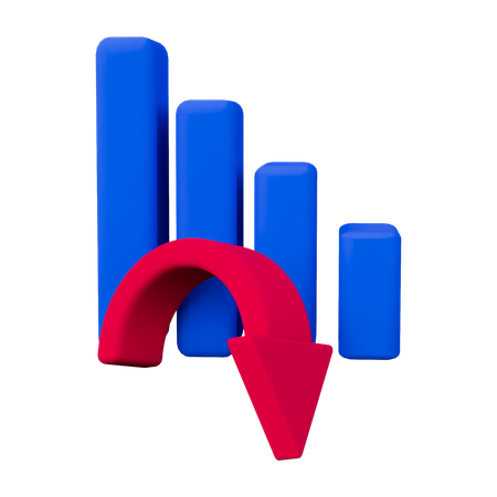 Flèche de circulation vers le bas  3D Icon