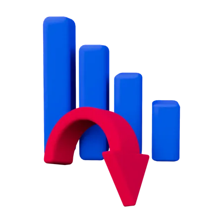 Flèche de circulation vers le bas  3D Icon