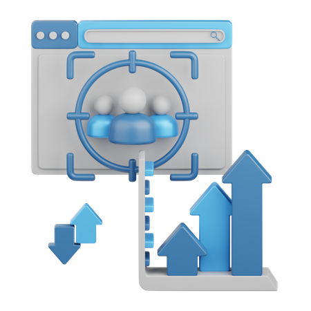 Tráfico del sitio web  3D Icon