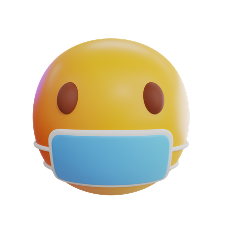 Trägt Maske Emoji  3D Icon