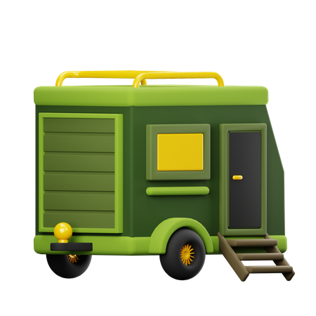 Trailer Camper  3D Icon