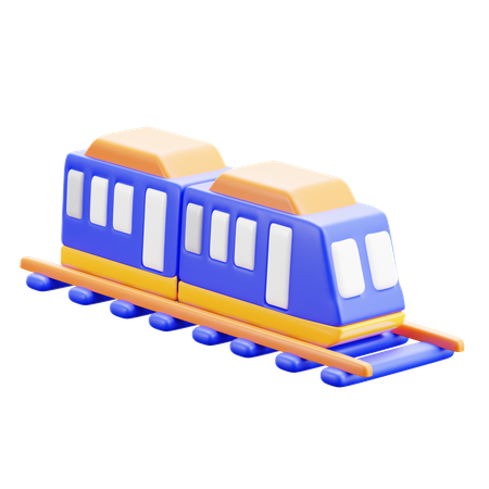 電車  3D Icon