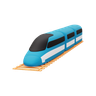 3d metro train emoji