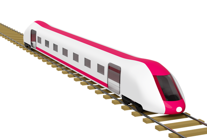 Train à grande vitesse  3D Illustration