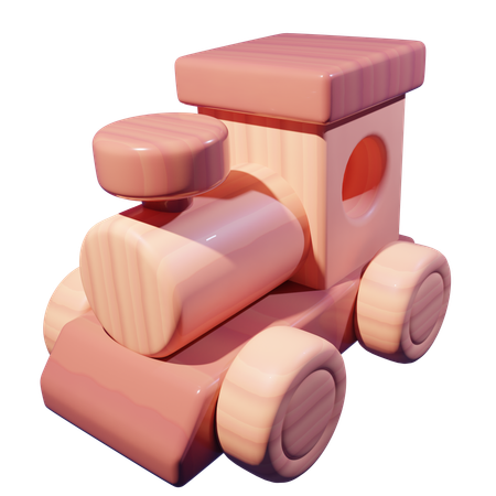 Train en bois  3D Icon