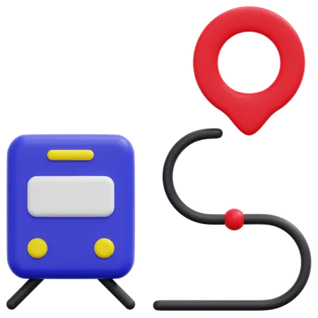 Train Location  3D Icon