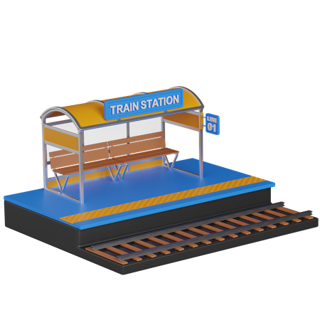 Train station  3D Icon