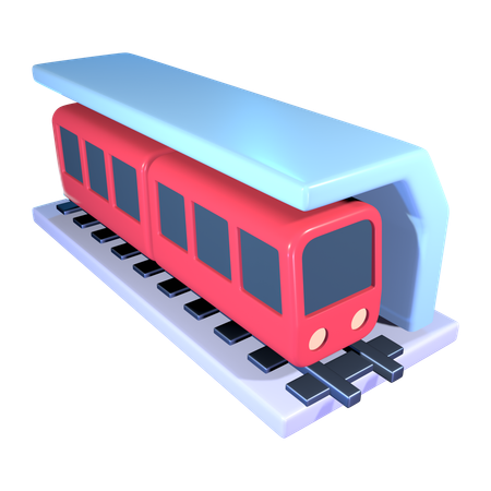 Train Station  3D Icon