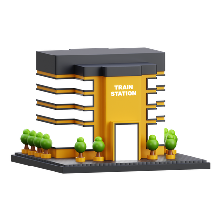 Train Station  3D Icon