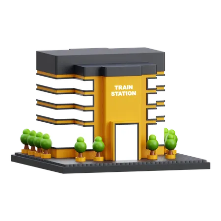 Train Station  3D Icon