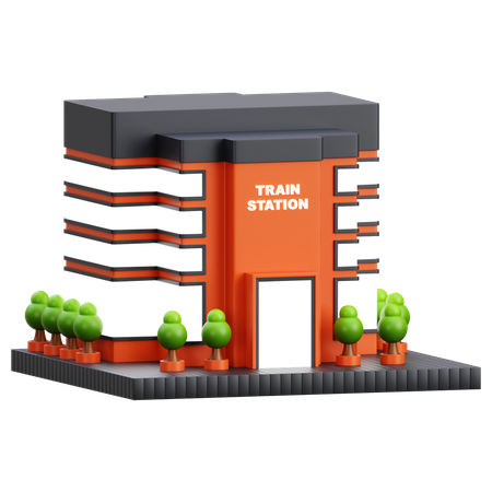 Train Station  3D Icon