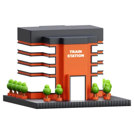 Train Station  3D Icon