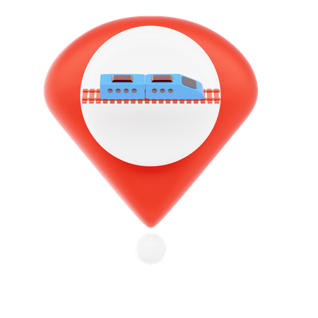 駅のピン  3D Icon