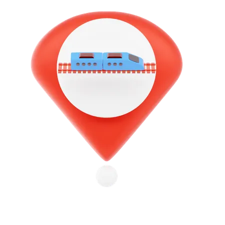 駅のピン  3D Icon