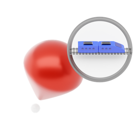 駅のピン  3D Icon