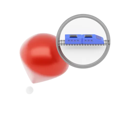 駅のピン  3D Icon