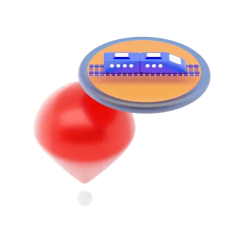 駅のピン  3D Icon