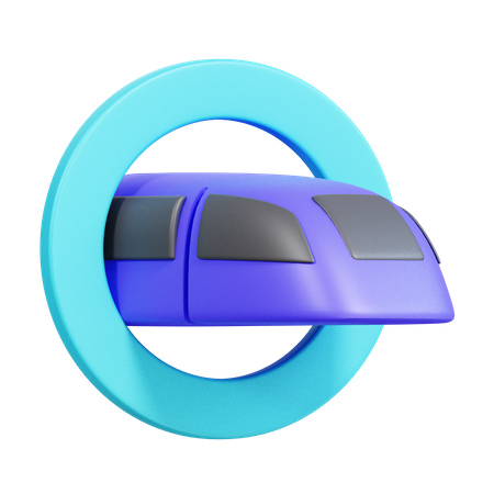 Train ultrarapide  3D Icon