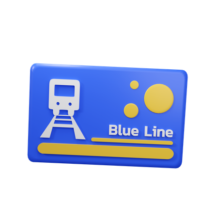 Train Ticket  3D Icon