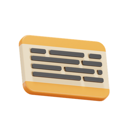 Train Ticket  3D Icon