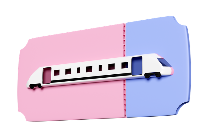 Train Ticket  3D Icon