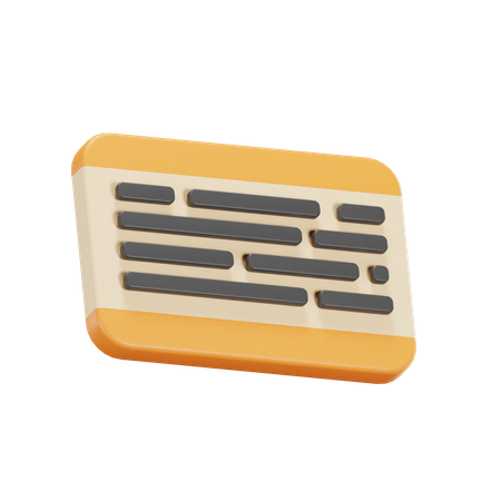 Train Ticket  3D Icon