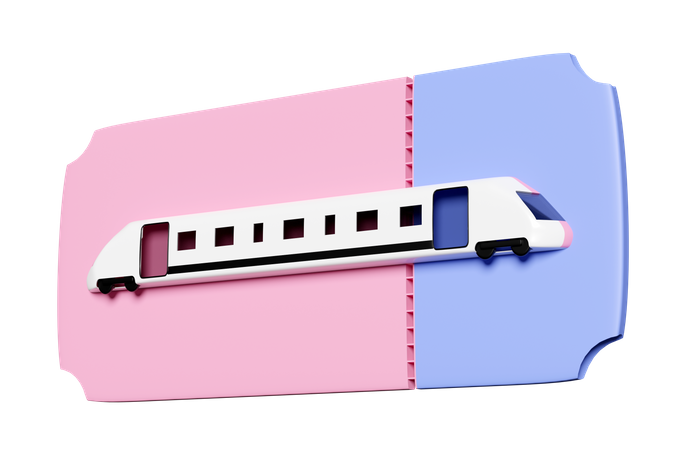 Train Ticket  3D Icon
