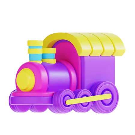 3 D Rendering Train Toy Icon Illustration 3D Icon