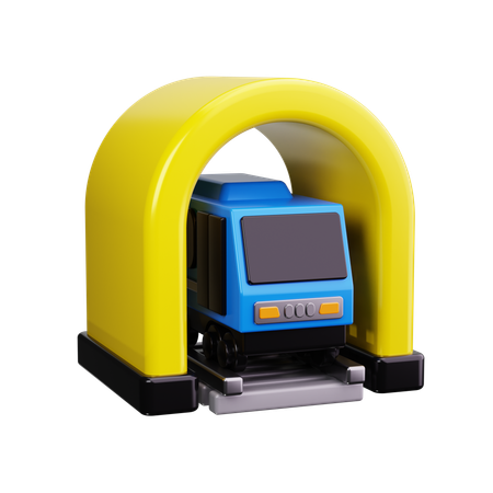 鉄道トンネル  3D Icon
