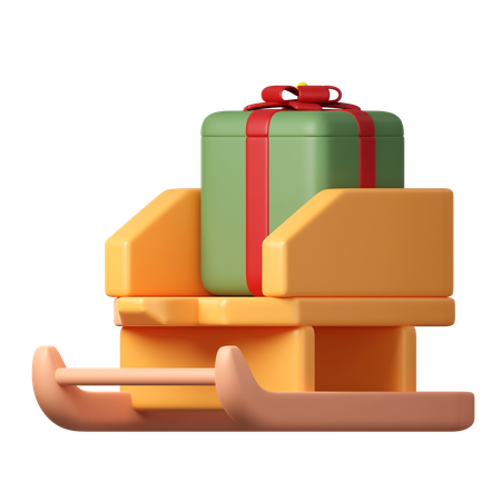 Traîneau du père Noël  3D Icon