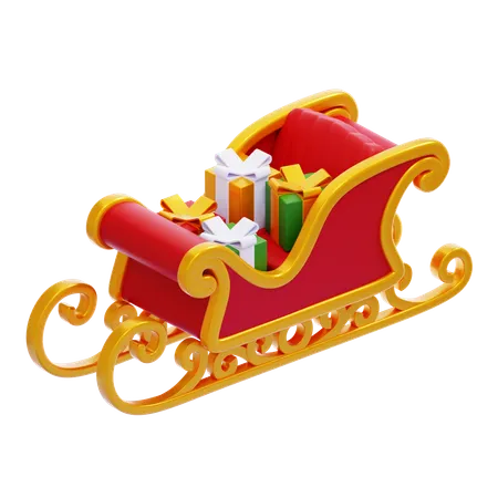 Traîneau du père Noël  3D Icon